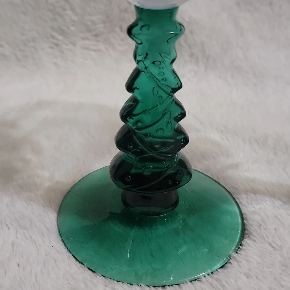 Vintage Libbey Glass Christmas tree stem goblets